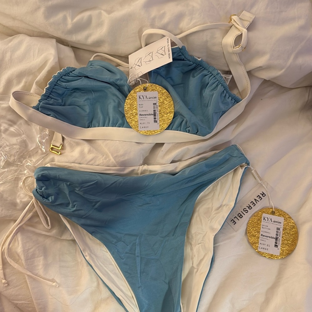 Kya Los Angeles Women's Blue and White Swimsuit